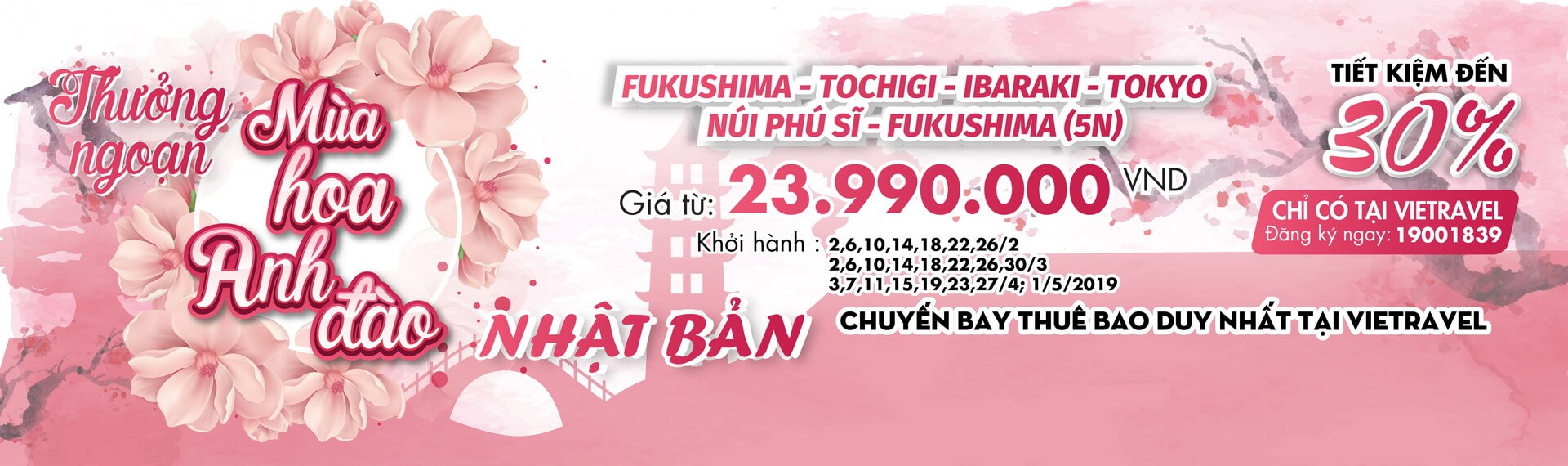 Du lịch Nhật Bản giảm giá 30% - Khám phá mùa Hoa anh đào