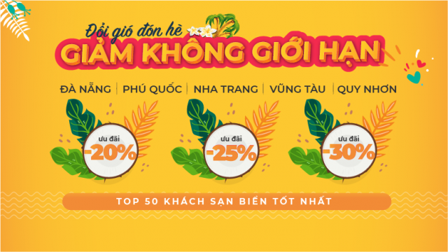 Đổi gió đón hè – Siêu giảm giá 30% không giới hạn với top khách sạn biển giá tốt nhất